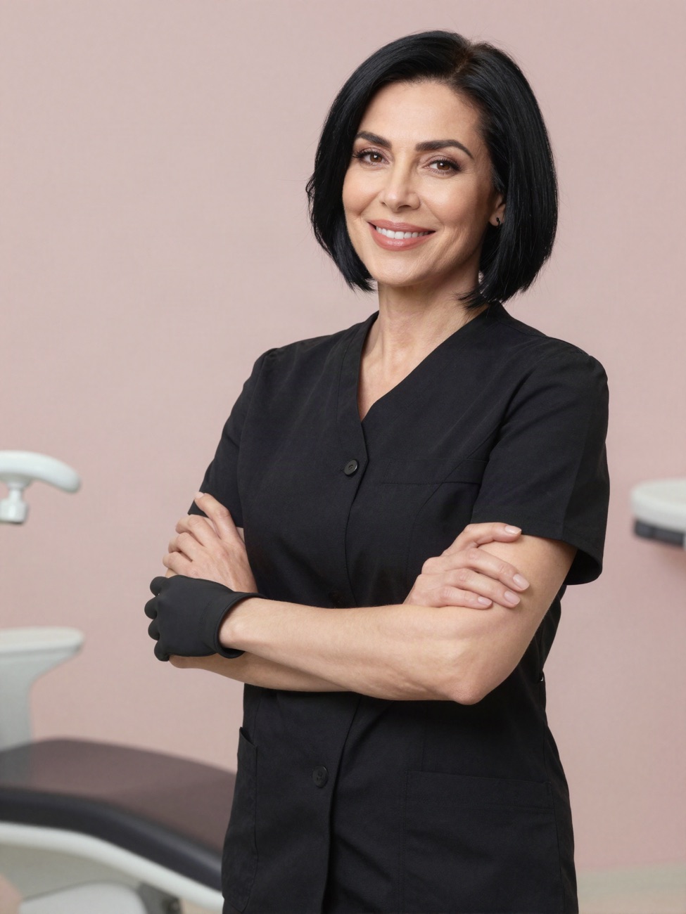 Dr. Nadia Solenne in the studio